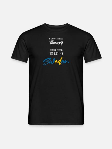 Suède Thérapie Idée Cadeau Drôle Dicton - T-shirt homme - noir