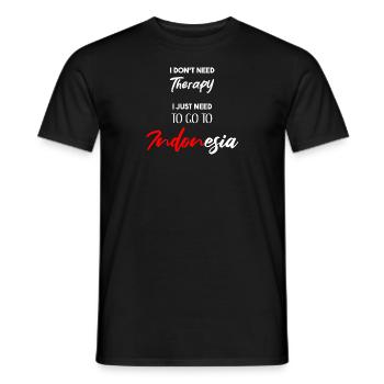 Indonésie Idée cadeau drôle dicton indonésien - T-shirt homme - noir - Devant - AI Model Male 178 light (178cm)