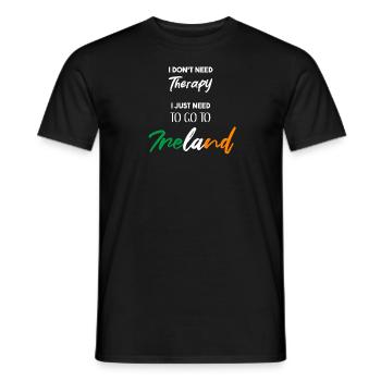 Irland lustige Geschenkidee Ireland Therapie Reise - Männer T-Shirt - Schwarz - Vorne - AI Model Male 178 light (178cm)