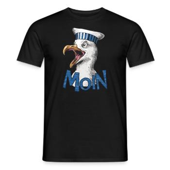 Moin Seagull - Men's T-Shirt - black - Front - AI Model Male 178 light (178cm)