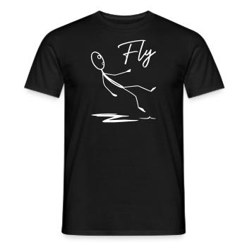 Fly - Männer T-Shirt - Schwarz - Vorne - AI Model Male 178 light (178cm)