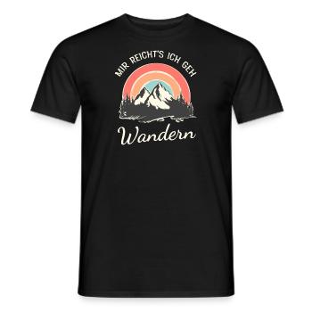 Mir reicht's ich geh wandern - Männer T-Shirt - Schwarz - Vorne - AI Model Male 178 light (178cm)