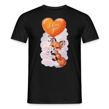 Fuchs Füchse für einen Fuchs Fan - Männer T-Shirt - Schwarz - Vorne - AI Model Male 178 light (178cm)
