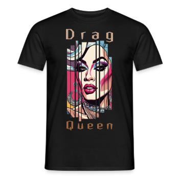 Drag Queen - T-shirt homme - noir - Devant - AI Model Male 178 light (178cm)