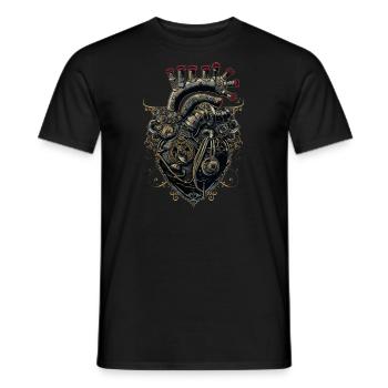 I love steampunk - Men's T-Shirt - black - Front - AI Model Male 178 light (178cm)
