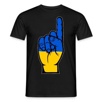 Drapeau de l’Ukraine numéro 1 - T-shirt homme - noir - Devant - AI Model Male 178 light (178cm)