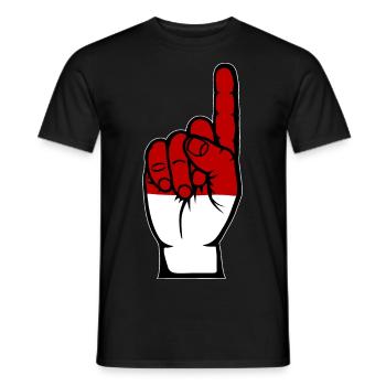 Indonesia Flag Number 1 - Men's T-Shirt - black - Front - AI Model Male 178 light (178cm)