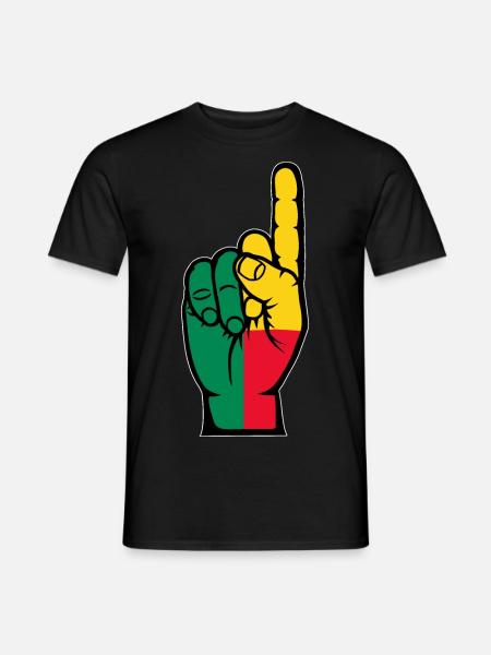 Drapeau du Bénin numéro 1 - T-shirt homme - noir