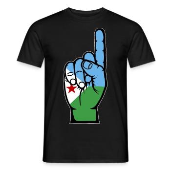 Dschibuti Flagge Nummer 1 - Männer T-Shirt - Schwarz - Vorne - AI Model Male 178 light (178cm)