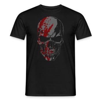 Crâne d’horreur - T-shirt homme - noir - Devant - AI Model Male 178 light (178cm)