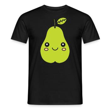 Pear - Men's T-Shirt - black - Front - AI Model Male 178 light (178cm)