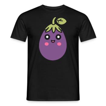 Aubergine - T-shirt homme - noir - Devant - AI Model Male 178 light (178cm)
