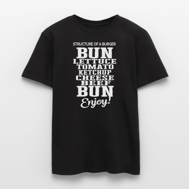 Delicious Burger Structure Tomato Cheese Bread Men’s T-shirt