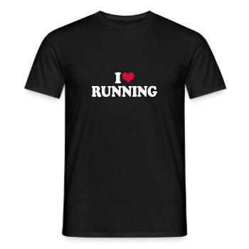 Runner I Love Running - Men's T-Shirt - black - Front - AI Model Male 178 light (178cm)