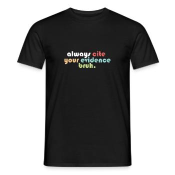 Funny English Teacher BSED Always Cite Your - Männer T-Shirt - Schwarz - Vorne - AI Model Male 178 light (178cm)