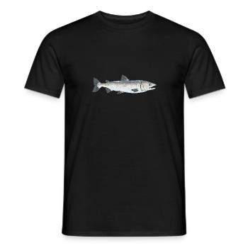 Pêche au saumon Pêcheur de saumon - T-shirt homme - noir - Devant - AI Model Male 178 light (178cm)