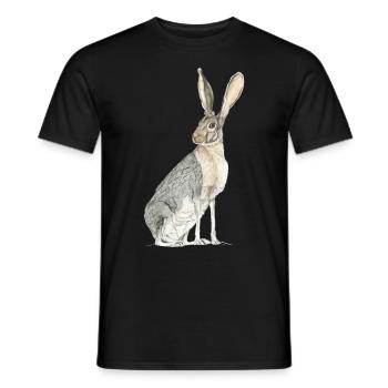 Hase mit langen Löffeln - Männer T-Shirt - Schwarz - Vorne - AI Model Male 178 light (178cm)