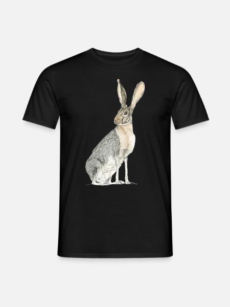 Rabbit with long spoons - Men's T-Shirt - black