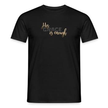 Conception chrétienne Sa grâce est suffisante - T-shirt homme - noir - Devant - AI Model Male 178 light (178cm)