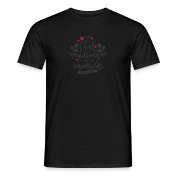 Christliches Design Mit Gott soll nichts sein - Männer T-Shirt - Schwarz - Vorne - AI Model Male 178 light (178cm)