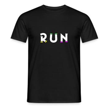 COURIR! vif - T-shirt homme - noir - Devant - AI Model Male 178 light (178cm)