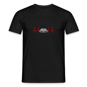 Heartbeat Drone Drones - Men's T-Shirt - black - Front - AI Model Male 178 light (178cm)