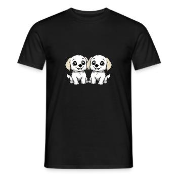 Labrador Dog Comic - Men's T-Shirt - black - Front - AI Model Male 178 light (178cm)
