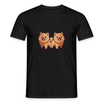 Chow Chow Dog Comic - Men's T-Shirt - black - Front - AI Model Male 178 light (178cm)