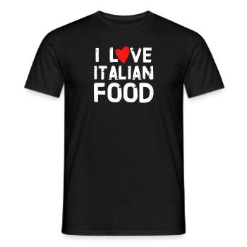 j'adore la nourriture italienne cuisine - T-shirt homme - noir - Devant - AI Model Male 178 light (178cm)