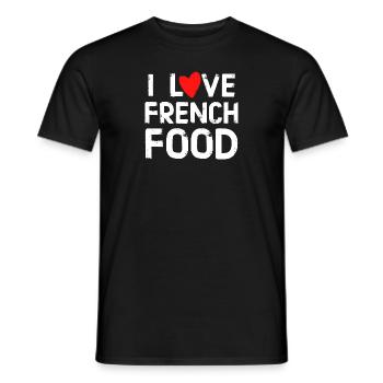 Ich liebe französisches Essen - Männer T-Shirt - Schwarz - Vorne - AI Model Male 178 light (178cm)
