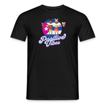 Positive vibes - Men's T-Shirt - black - Front - AI Model Male 178 light (178cm)