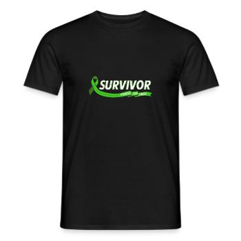 Überlebender stärker erbungsdünner Non-Hodgkin-Lymphom-Krebs - Männer T-Shirt - Schwarz - Vorne - AI Model Male 178 light (178cm)
