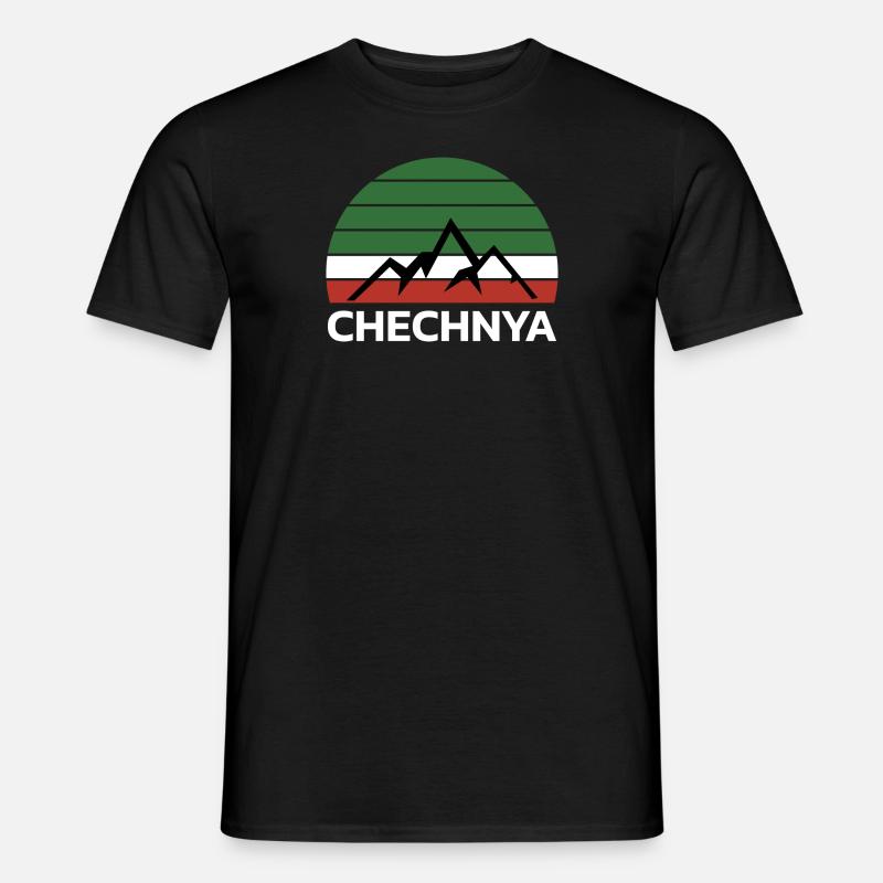 Chechnya Chechen Tschetschenien Tschetschene Flag - Männer T-Shirt - Schwarz