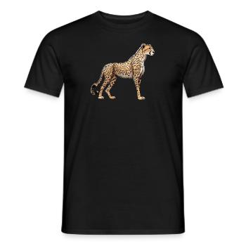 Gepard - Männer T-Shirt - Schwarz - Vorne - AI Model Male 178 light (178cm)