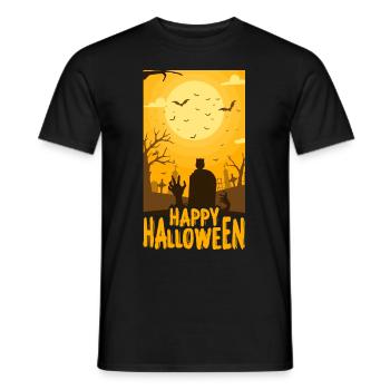 Happy Halloween - Männer T-Shirt - Schwarz - Vorne - AI Model Male 178 light (178cm)