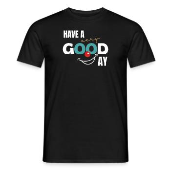 Bonne journée - T-shirt homme - noir - Devant - AI Model Male 178 light (178cm)