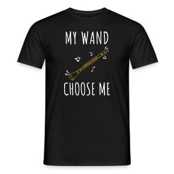 Mein Zauberstab wählt mich - Männer T-Shirt - Schwarz - Vorne - AI Model Male 178 light (178cm)