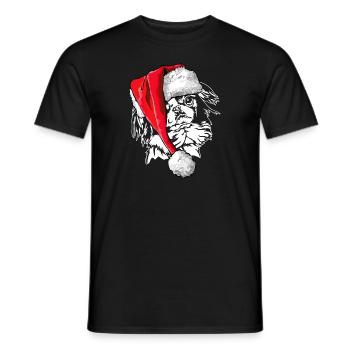 Santa Japan Chin Christmas Dogs Wilsigns - T-shirt homme - noir - Devant - AI Model Male 178 light (178cm)