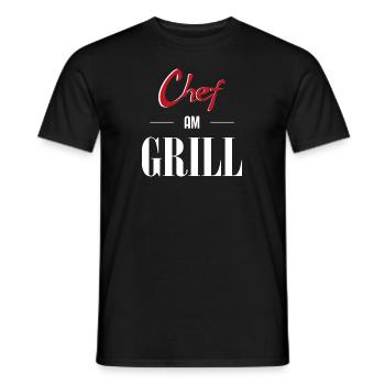 Chef am Grill - Männer T-Shirt - Schwarz - Vorne - AI Model Male 178 light (178cm)