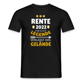 Rente 2022 Rentner Senior Endlich in rente - Männer T-Shirt - Schwarz - Vorne - AI Model Male 178 light (178cm)