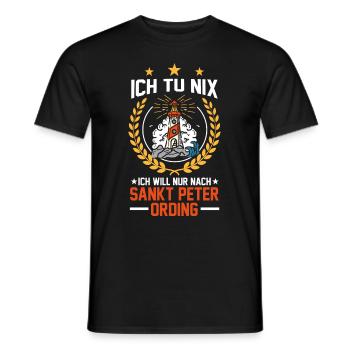 Ich tu nix ich will nur nach Sankt Peter Ording - Männer T-Shirt - Schwarz - Vorne - AI Model Male 178 light (178cm)
