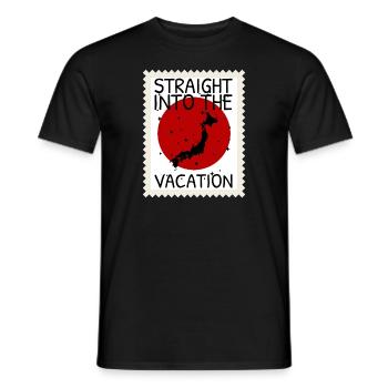 Japan Flag Used Look Nihon Japanese Flag - Men's T-Shirt - black - Front - AI Model Male 178 light (178cm)