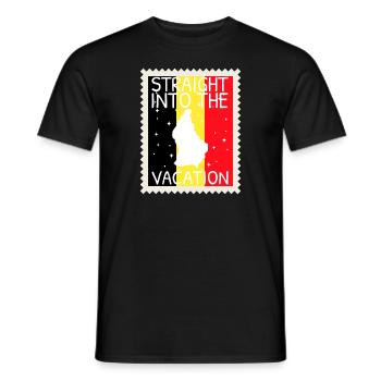Belgien Flagge Vintage Belgische Fahne Used Look - Männer T-Shirt - Schwarz - Vorne - AI Model Male 178 light (178cm)