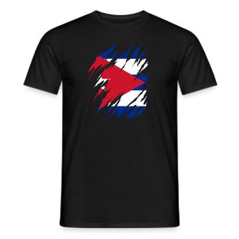 Cuba Flag Caribbean Vacation Cuba Travel Havana - Men's T-Shirt - black - Front - AI Model Male 178 light (178cm)