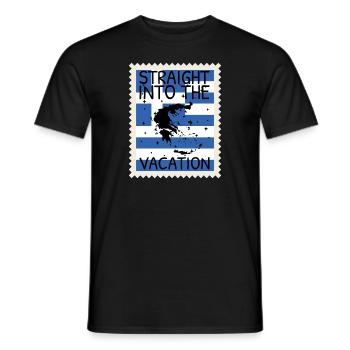 Griechenland Flagge Hellas Athen Griechische Fahne - Männer T-Shirt - Schwarz - Vorne - AI Model Male 178 light (178cm)