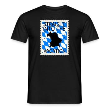 Drapeau de Bavière utilisé Look drapeau bavarois Vintage - T-shirt homme - noir - Devant - AI Model Male 178 light (178cm)