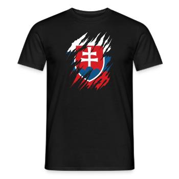 Slovaquie drapeau slovaque vintage drapeau slovaque - T-shirt homme - noir - Devant - AI Model Male 178 light (178cm)