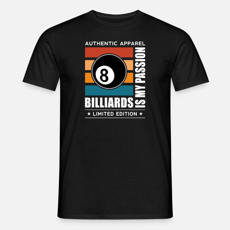 Billards - Männer T-Shirt - Schwarz