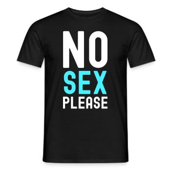 Bitte kein Sex - Männer T-Shirt - Schwarz - Vorne - AI Model Male 178 light (178cm)