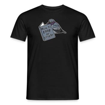 Lustige Taube - Comment faire caca sur les gens - T-shirt homme - noir - Devant - AI Model Male 178 light (178cm)